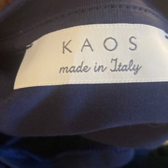 Koas Italy Asymmetrical Navy Tulle Dress Lace Trim Sz S - Picture 6 of 8